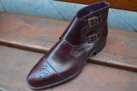 Oxblood Cordovan double monk boots for JS  (2)
